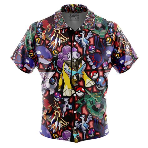 pokemon button up|pokemon apparel for adults.